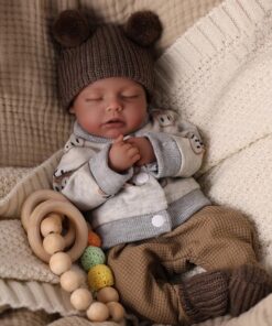 Alternative view of Lucy 12'' Realistic Silicone Sleeping Baby African American Little Infant Boy Gift Of Emotional Presence