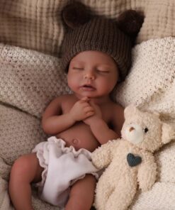 Lucy 12'' Realistic Silicone Sleeping Baby African American Little Infant Boy Gift Of Emotional Presence